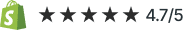 Shopify rating 4.7 out of 5