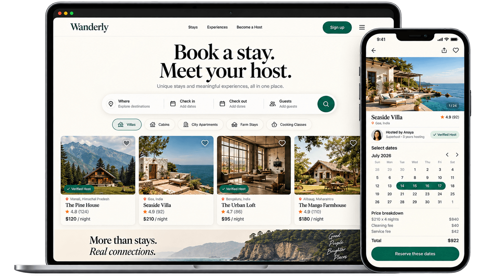 Airbnb clone marketplace illustration