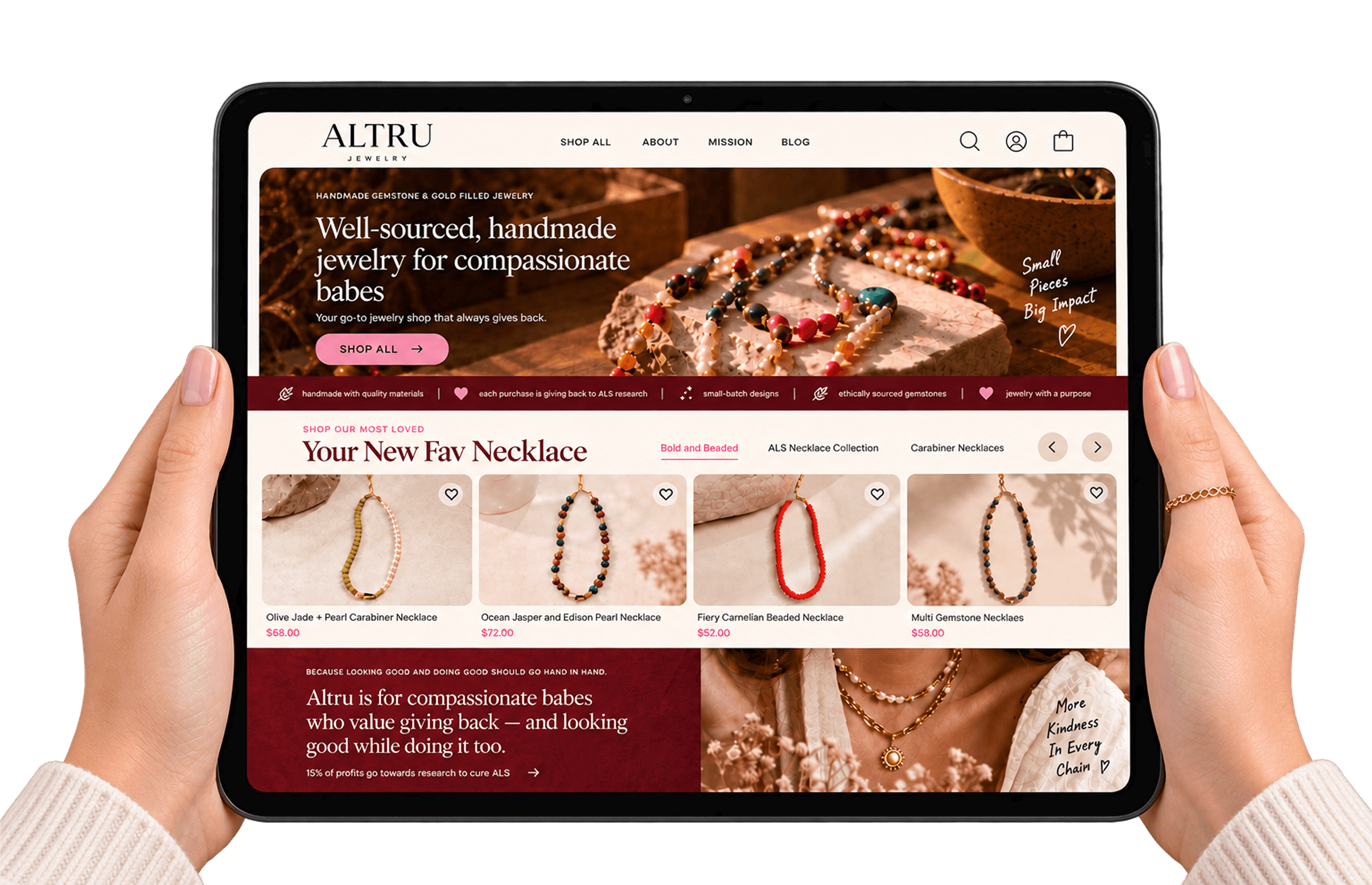 Shipturtle marketplace storefront on tablet