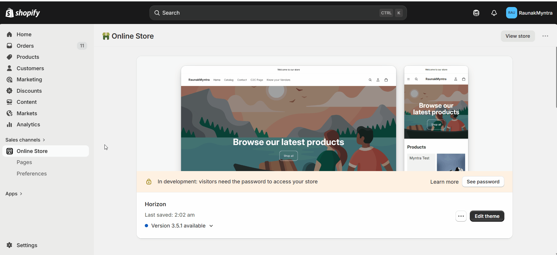 vendor registration page nav