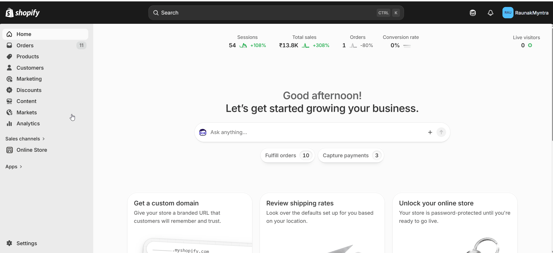 Vendor profile page  nav