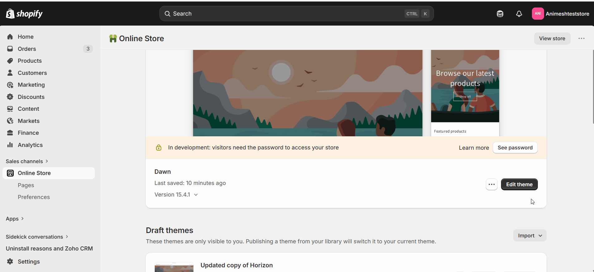 vendor profile page theme app