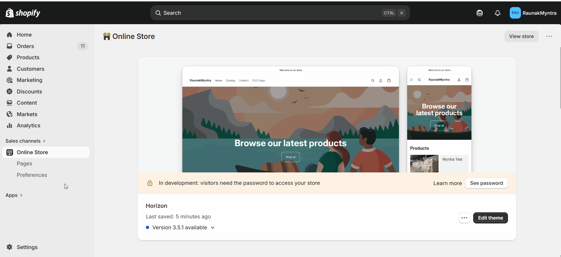 vendor registration page on pages 