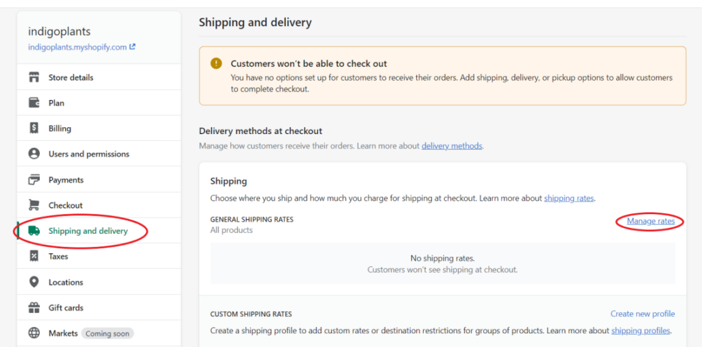 Setting different Shipping Profiles for Vendors Shopify 5