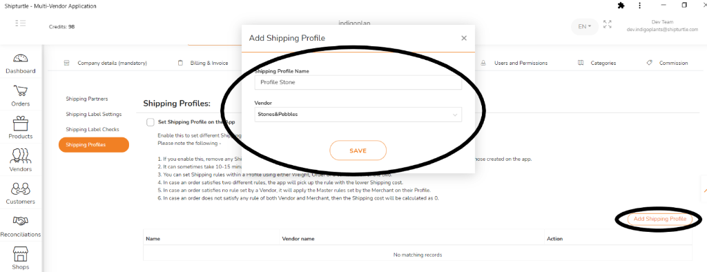 Setting different Shipping Profiles for Vendors Shopify 8